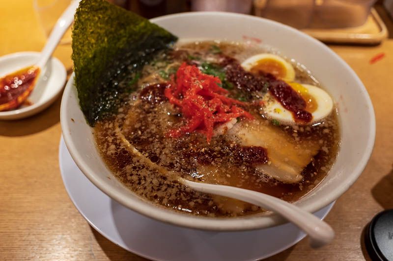 Japan-Gifu-Food-Ramen - I headed down a roofed street back to the station and found an Ippudo, world famous Ramen as found in Taipei and Sydney. Best ramen of my trip so far!
