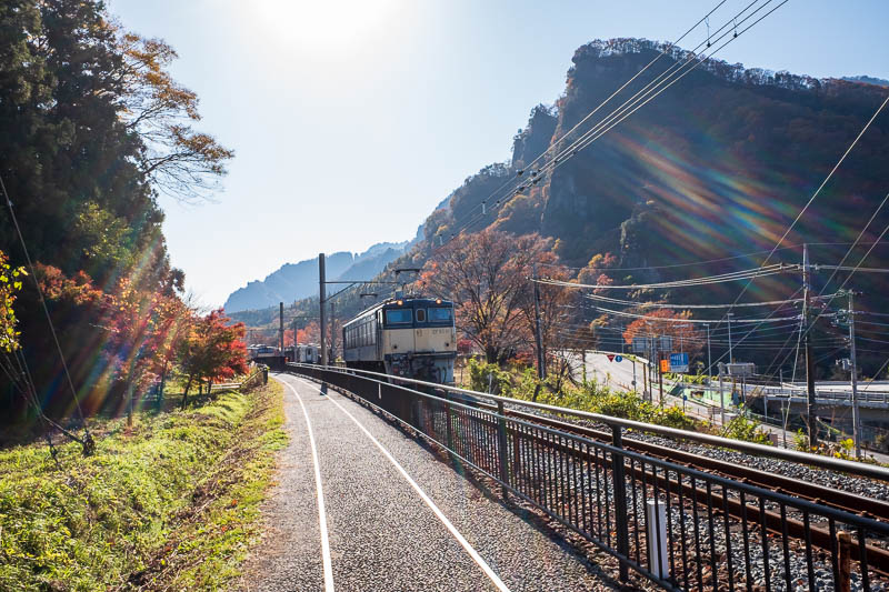 Back to Japan for even more - Oct and Nov 2017 - First part followed an abandoned rail line, with a train running on it. I think I need to clean my lense, direct sun bothers it too much.