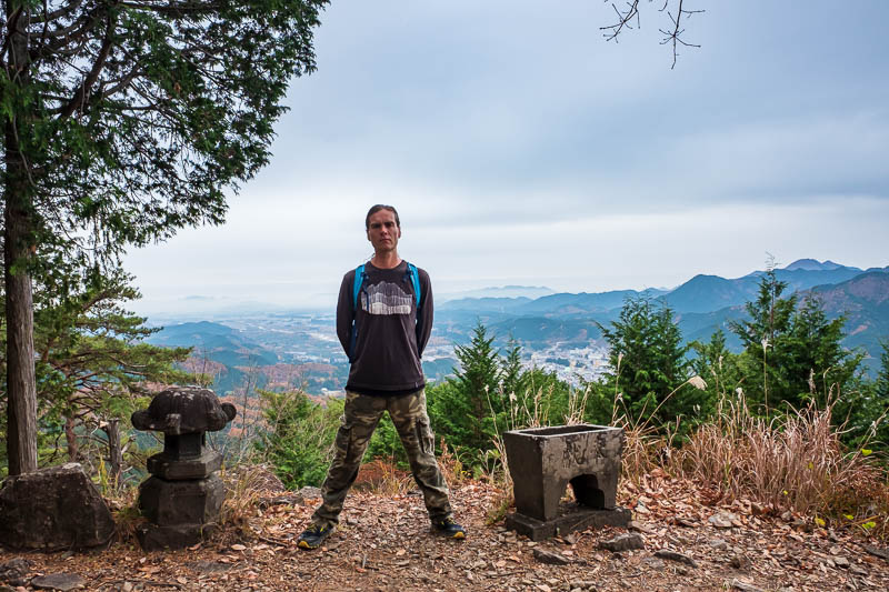 Japan-Tokyo-Nikko-Hiking-Mount Toyama - Possibly the last STANCE of this trip. A good one cause I am in my Chinese commando pants and favourite ten year old long sleeve t-shirt.