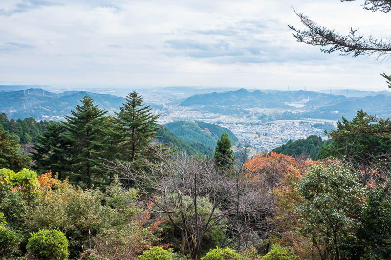 Back to Japan for even more - Oct and Nov 2017 - The view of Itsukaichi, and other cities up the valley beyond from the temple.
