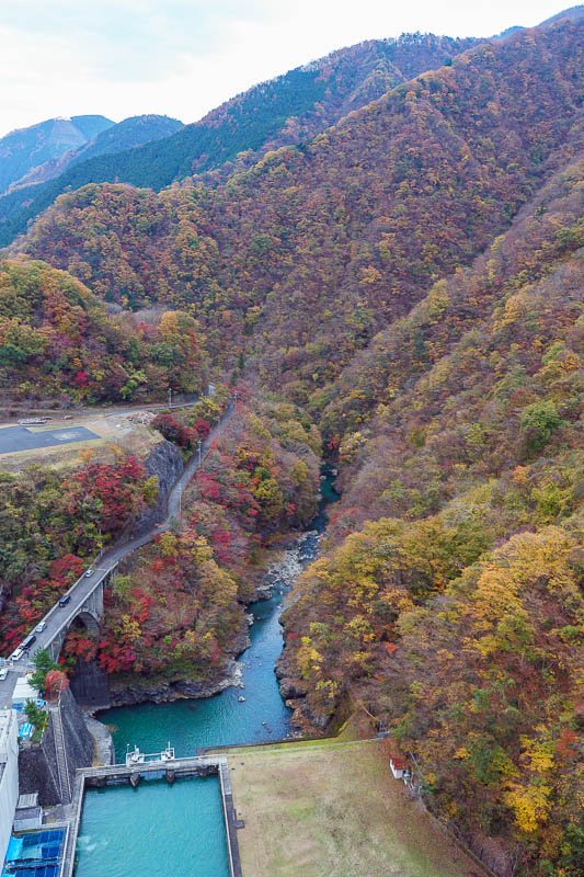 Of course I am back in Japan yet again - Oct and Nov 2018 - I guess it looks quite high from this point. The ravines / canyons down stream that I like so much are created by this dam. Thank you dam.