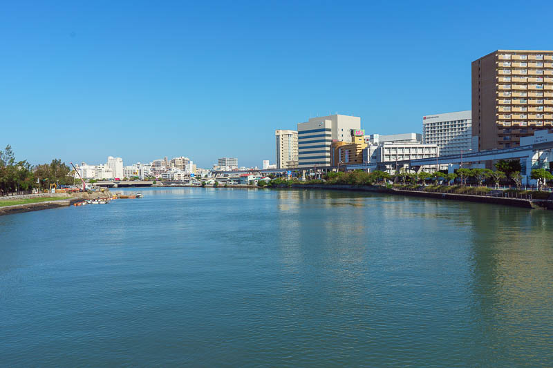 Japan-Okinawa-Naha-Navy - On my journey I had to cross a number of bridges. Enjoy the view. Clear blue skies all morning.
