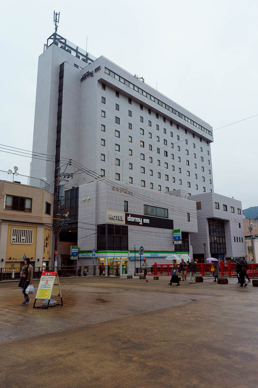 Japan-Fukuoka-Nagasaki-Train - My hotel is everyones favourite business motel chain, Dormy Inn.