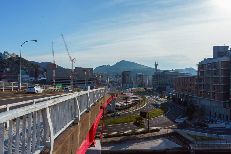 Japan-Nagasaki-Inasayama-Museum - From my bridge view point I could plan tomorrows hill.