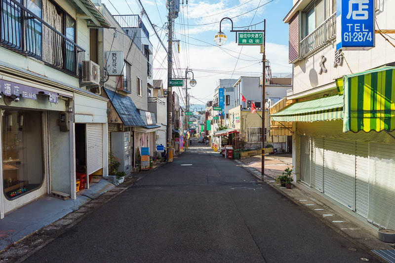 Of course I am back in Japan yet again - Oct and Nov 2018 - On the side of the hill they close this street off for a market. I am not sure it needs to be closed, there is no one around.