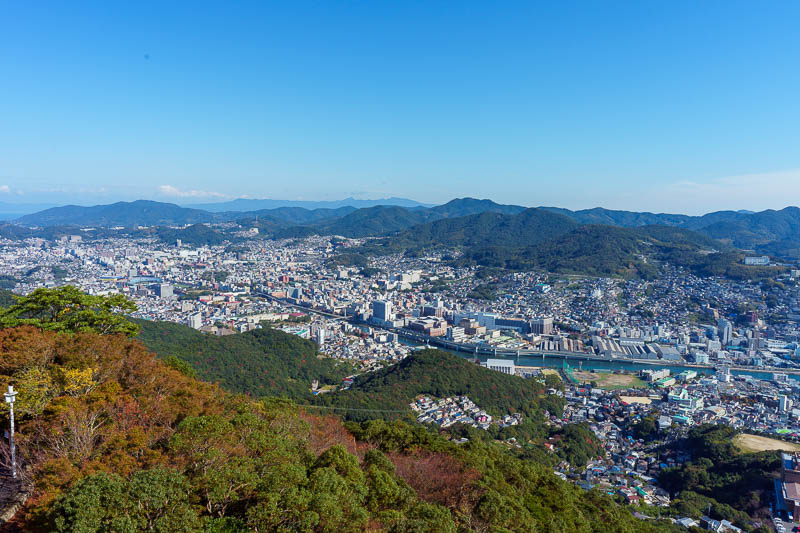 Japan-Nagasaki-Inasayama-Museum - The bomb epicenter is near the centre of this photo.