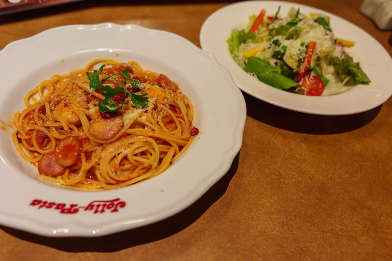 Japan-Nagasaki-Urakawi-Pasta - Despite the lack of options, the one option I did find was pretty good. Tonight only, your choice of pasta with any salad free! TONIGHT ONLY? How coul