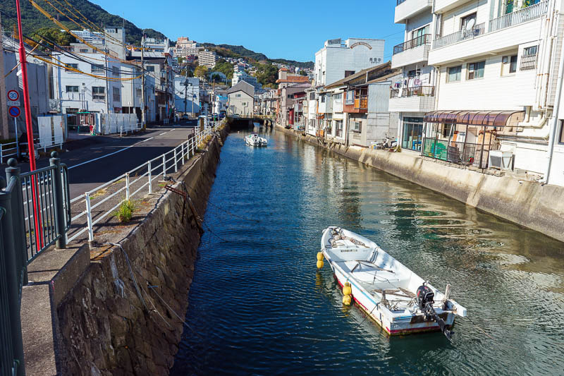 Of course I am back in Japan yet again - Oct and Nov 2018 - Last photo for today, great colors again here, these boats have been blown up a sewer. I did not expect boats on canals but there actually were numero