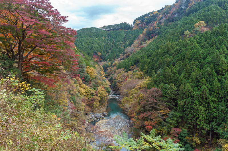 Japan-Okutama-Lake-Hiking - Just one of many opportunities to peer into the canyon with the river running through it.