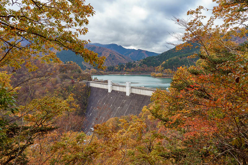 Of course I am back in Japan yet again - Oct and Nov 2018 - Here is my first view of the dam, its so close but the trail takes you around up a valley past it and then back again. I think theres a shortcut along