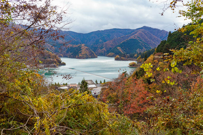 Of course I am back in Japan yet again - Oct and Nov 2018 - First view of the lake. I am actually going away from it now and getting higher. I decided to stick to the path.