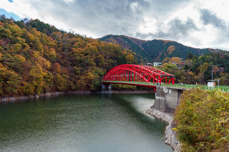 Japan-Okutama-Lake-Hiking - A red bridge! Everyone loves a red bridge.