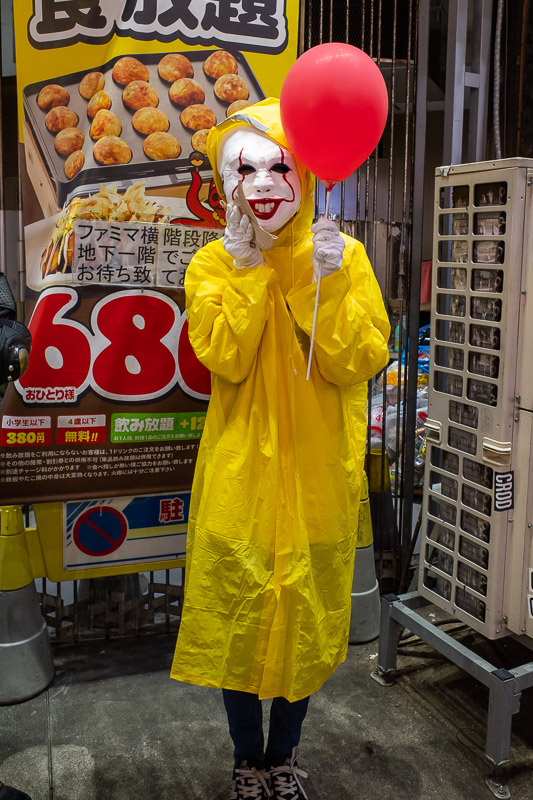 Japan-Tokyo-Shibuya-Halloween - Here is the clown from one of the 23 clown movies released in the last 3 weeks.