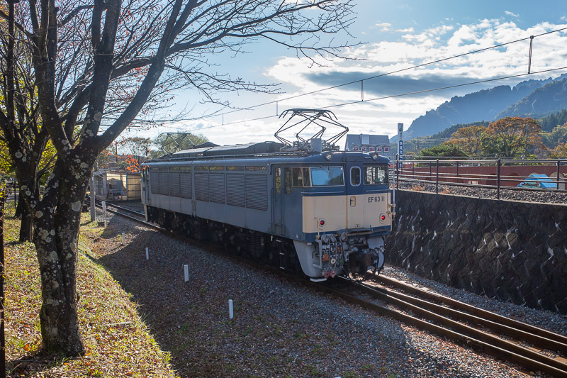 Japan for the 9th time - Oct and Nov 2019 - There is a railway museum at Yokokawa. Here is one of the old trains being positioned for the tourist ride which goes a few hundred metres up the old 