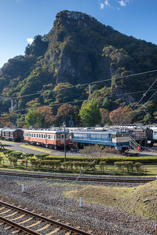Japan-Takasaki-Hiking-Yokokawa - A bit more of the railway museum with a fantastic backdrop.