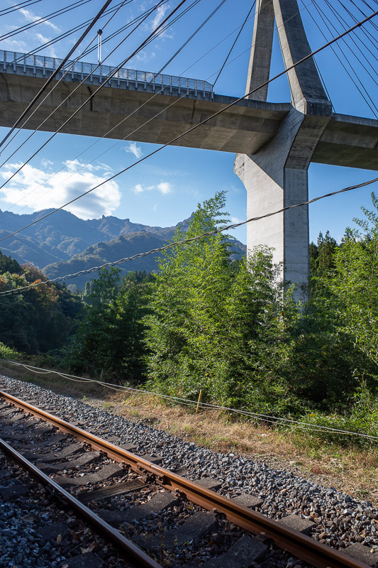 Japan for the 9th time - Oct and Nov 2019 - It is easy to follow the trail, there are maps everywhere, and it is afterall an actual railway line. Here is a bridge and a view.