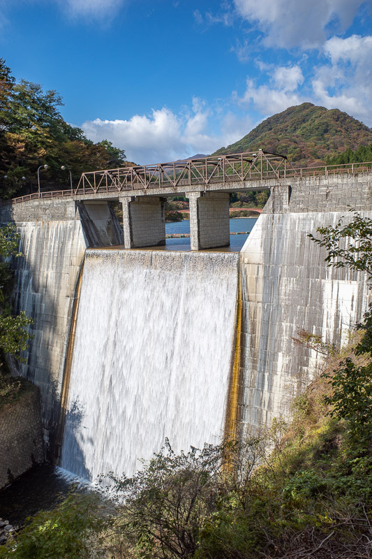 Japan for the 9th time - Oct and Nov 2019 - Here is the aforementioned dam. Through that bridge you can see another bridge behind it. Magical.