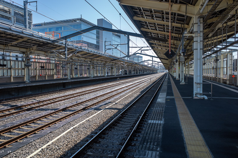 Japan for the 9th time - Oct and Nov 2019 - The station area was all but vacant. There is one guy on the other platform.