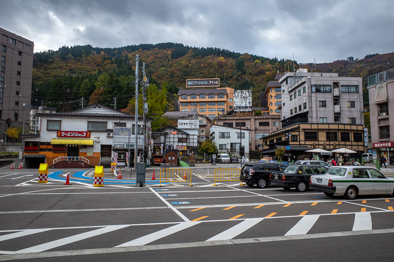 Japan for the 9th time - Oct and Nov 2019 - The station forecourt is not really representative of the Yuzawa area, the much fancier hotels are all on the ski fields. The station is built on the 