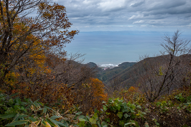Japan-Niigata-Hiking-Mount Yahiko - Behold the Ocean, the East China Sea, and Sado Island.
