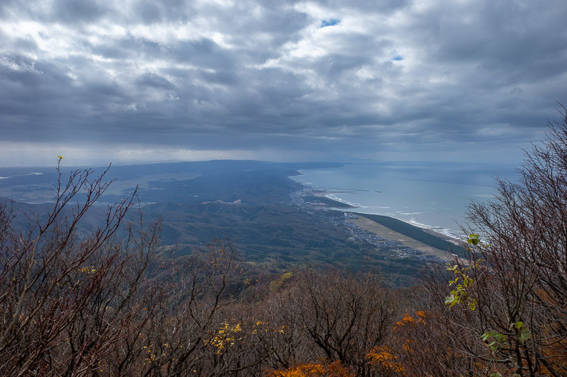 Japan-Niigata-Hiking-Mount Yahiko - Here is the view down the coast. It never rained once all day despite threatening to for most of it.