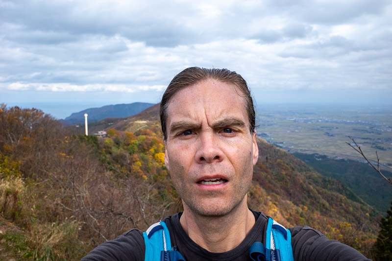 Japan for the 9th time - Oct and Nov 2019 - Before we go look at the mystery pole, here is my head. Also a mystery as to how a head so large stays on my shoulders. That vein in my forehead still