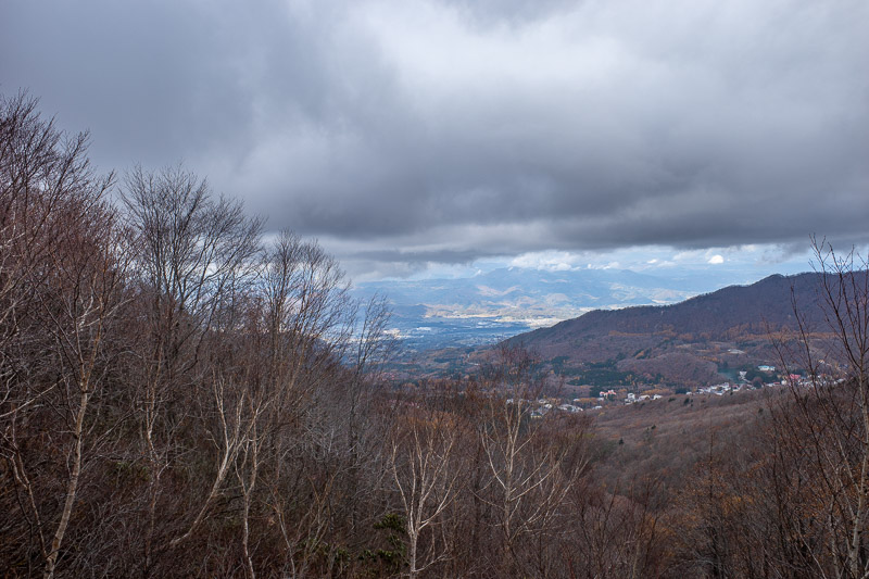 Japan for the 9th time - Oct and Nov 2019 - Still below the cloud here, there is the town of Zao Onsen below. At this point I was still thinking when I got up to the summit area there would be b