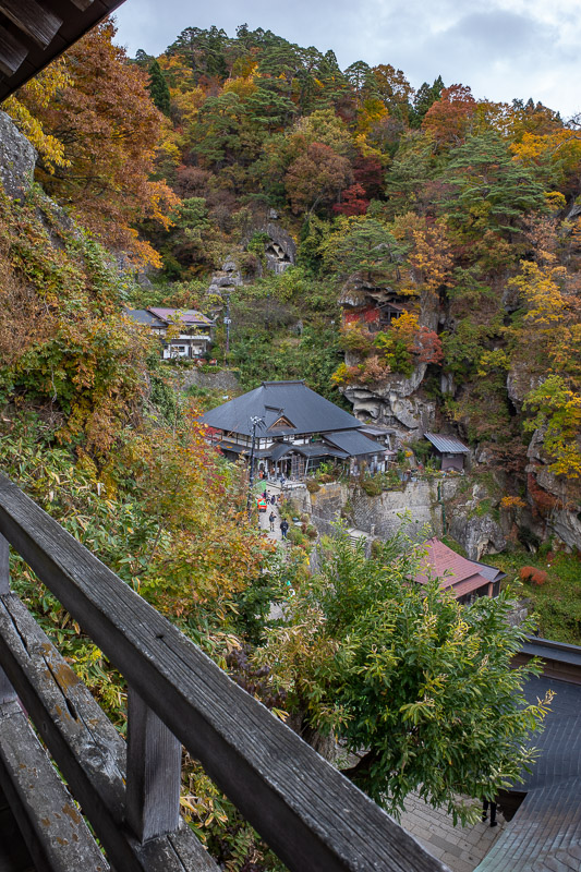 Japan for the 9th time - Oct and Nov 2019 - Looking back towards the cliff face with all the little buildings clinging to it.