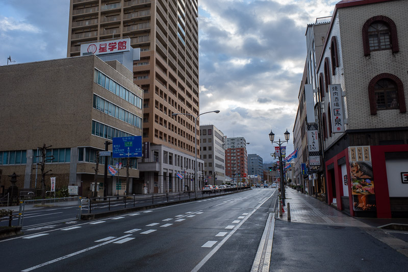 Japan-Yamagata-Koriyama-Shinkansen - Somehow I took a lot of very ordinary photos today. Here is the early morning streets of Yamagata on my way for breakfast.