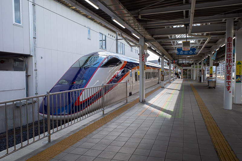 Japan for the 9th time - Oct and Nov 2019 - The outside of the half of a Shinkansen.
