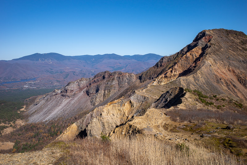 Japan-Hiking-Mount Bandai - Looks like a quarry has destroyed the mountain, I suspect a volcanic eruption did.