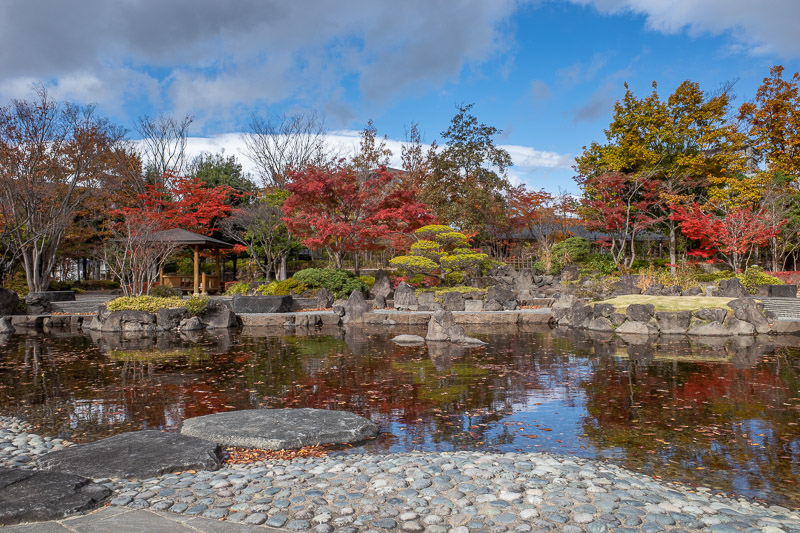 Japan for the 9th time - Oct and Nov 2019 - Nearby the private garden area was this public garden area. And surprise blue sky. No turtles though.