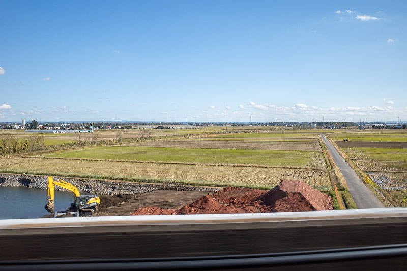 Japan for the 9th time - Oct and Nov 2019 - Todays picture from a moving train features flat terrain. Its nearly all flat from Koriyama back to Tokyo.