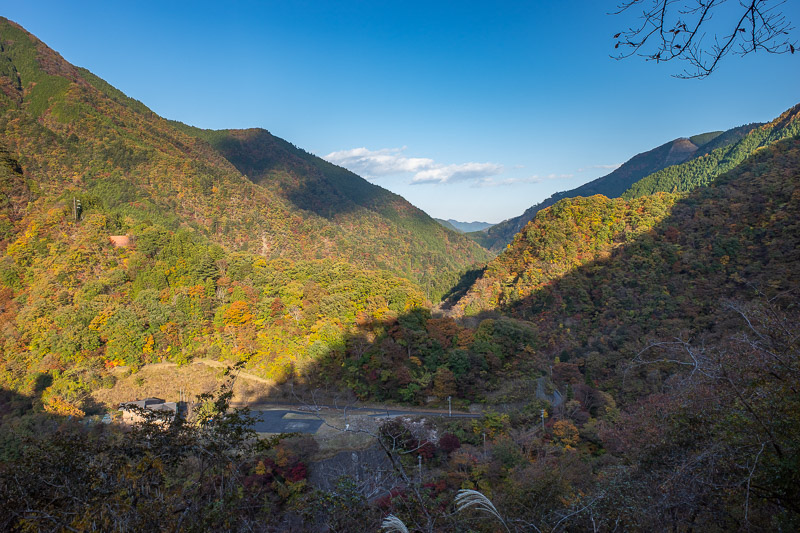 Japan for the 9th time - Oct and Nov 2019 - View from the dam back up the valley. Great weather all day today.