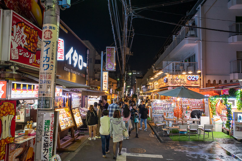 Japan for the 9th time - Oct and Nov 2019 - The alleyways to the main part of Koreatown are very authentic, most shops are selling face masks (make up not tear gas) and nothing else.
