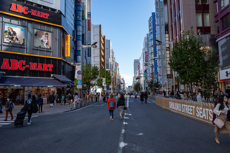 Japan for the 9th time - Oct and Nov 2019 - The closed streets of Shinjuku. Be careful here! Cars like to race up the closed streets for attention.