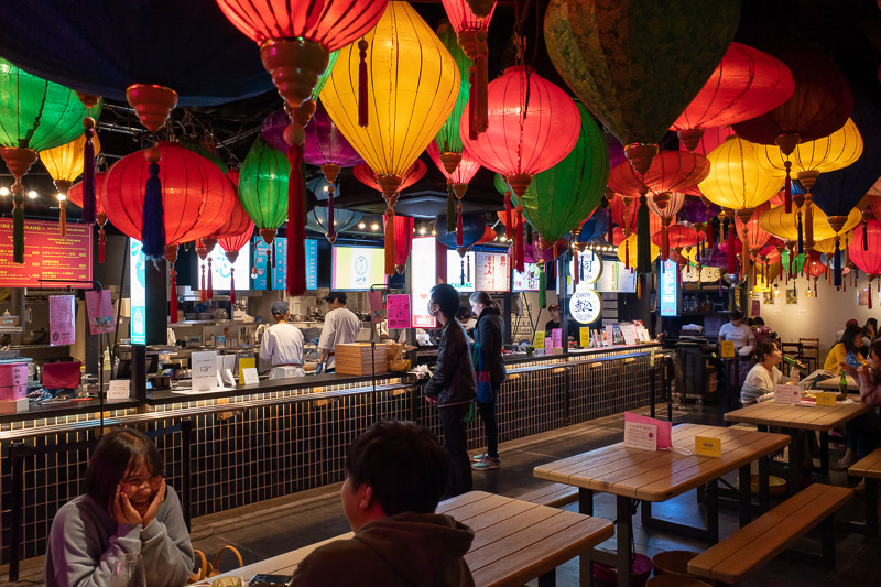 Japan for the 9th time - Oct and Nov 2019 - Under the freeway overpass, a food park / food truck / hawker stand has 'popped out'. I thought it might be a good spot for dinner, but it was all exp