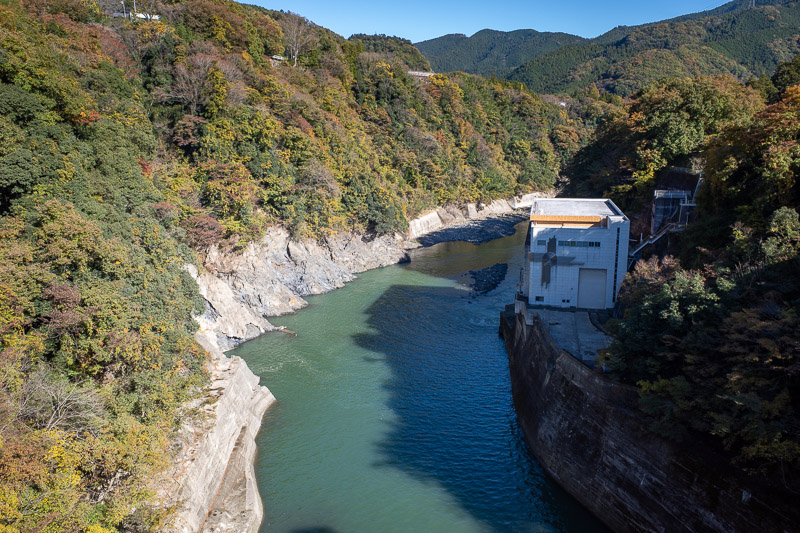 Japan for the 9th time - Oct and Nov 2019 - The lake is created by a dam, which looks like it might be a small hydroelectric powerplant.