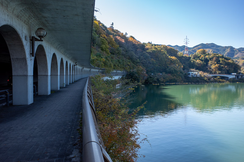 Japan for the 9th time - Oct and Nov 2019 - After giving up on trail starting point #1, I walked around the edge of the lake on this nice path, that included a tunnel with a view.