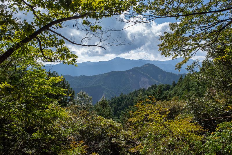Japan for the 9th time - Oct and Nov 2019 - I think that peak across the valley is Mount Mitake, which has a shopping street on the summit!