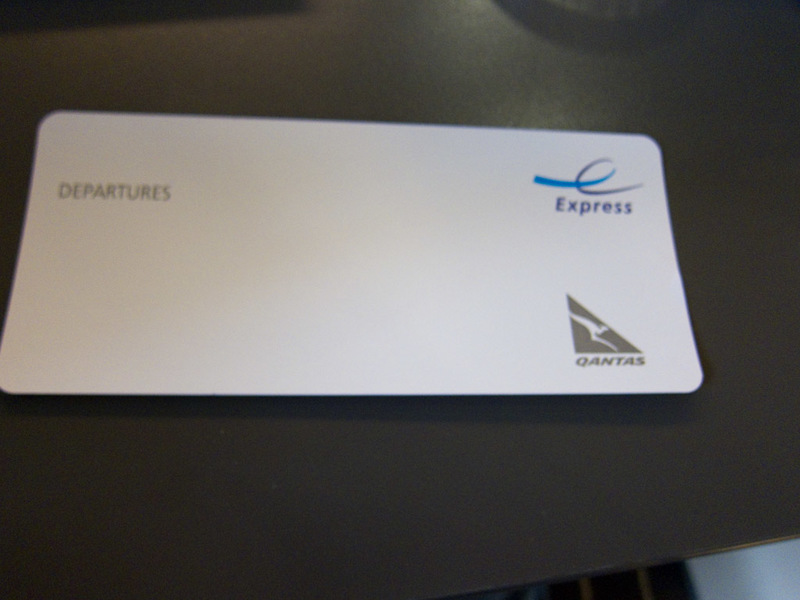 Adelaide-Sydney-Airport-Qantas - If you are important enough like I am, they give you one of these, so you can wave it about like a fool in the customs line and push to the front.