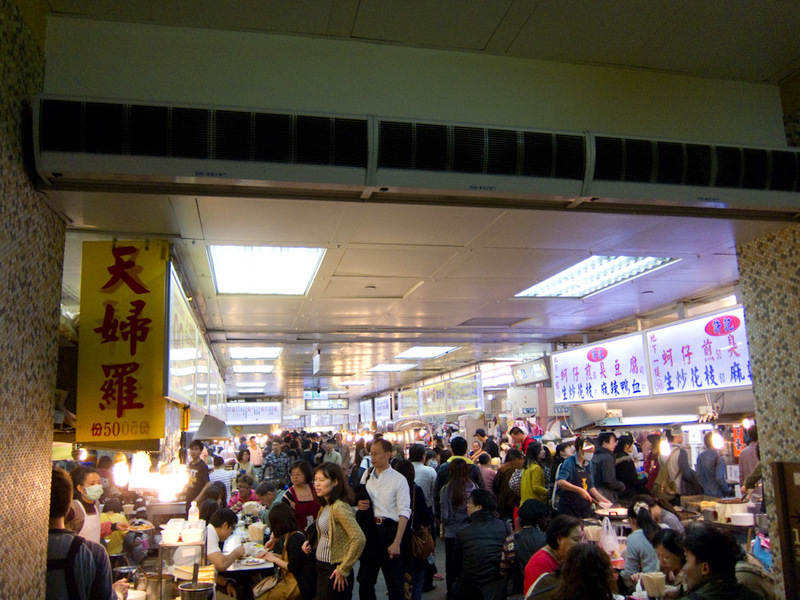 Taiwan-Taipei-Night Market-Shilin - But head down into the food court and its ridiculous. Probably the most chaotic place I have been to in my life. Theres tiny tables in amongst the peo