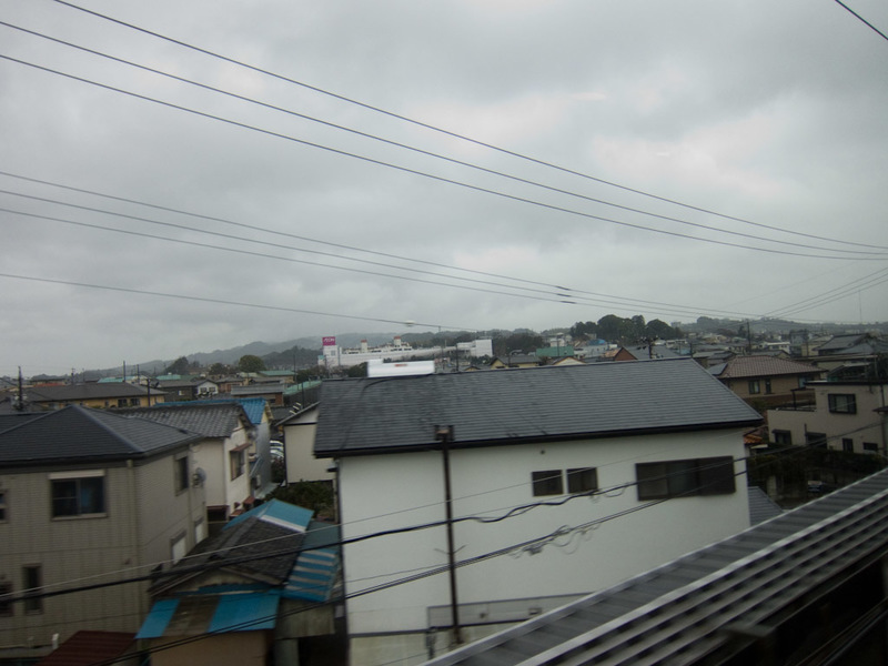 Japan-Tokyo-Osaka-Shinkansen-Ramen - The view out the window, somewhere between Yokohama and Nagoya.