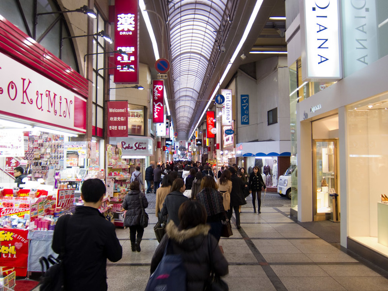 Japan-Tokyo-Osaka-Shinkansen-Ramen - The covered shopping street. Actually now its a grid of covered streets, if it keeps raining like it has been I will spend the next week here.