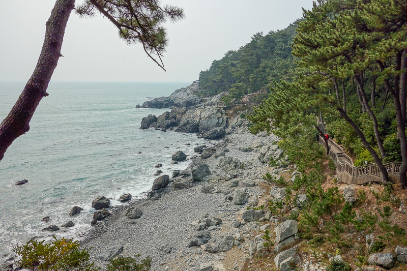 Korea-Busan-Beach-Haeundae - Boardwalk around the island was pleasant. Old person friendly.