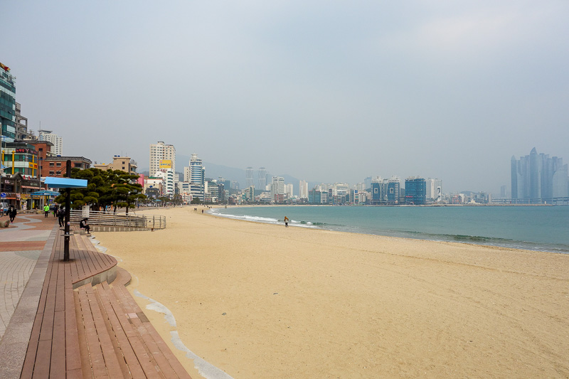 Korea-Busan-Beach-Haeundae - Final photo from today, thats future city on the right edge, which was about the half way point of my walk. I think today was only about a 5 hour walk