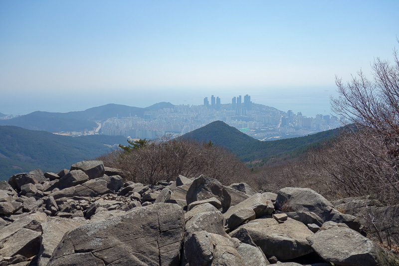 Korea-Busan-Hiking-Hwangnyeongsan - Bonus sea of boulders. I was listening for the click sound with every step which would alert me to the fact I had stepped on a mine.