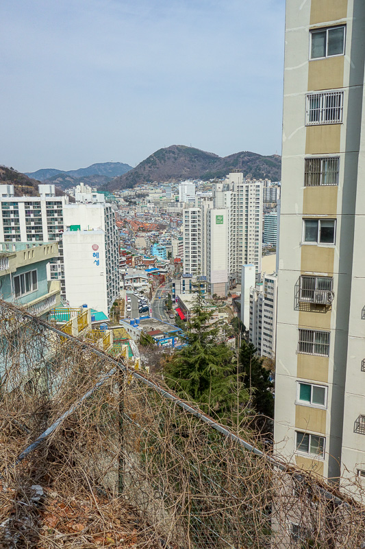 Korea again - Incheon - Daegu - Busan - Gwangju - Seoul - 2015 - Bonus photo of some more colorful houses going up a hill, the furthest peak here, I might be there tomorrow. Right now I am doing my washing which is 