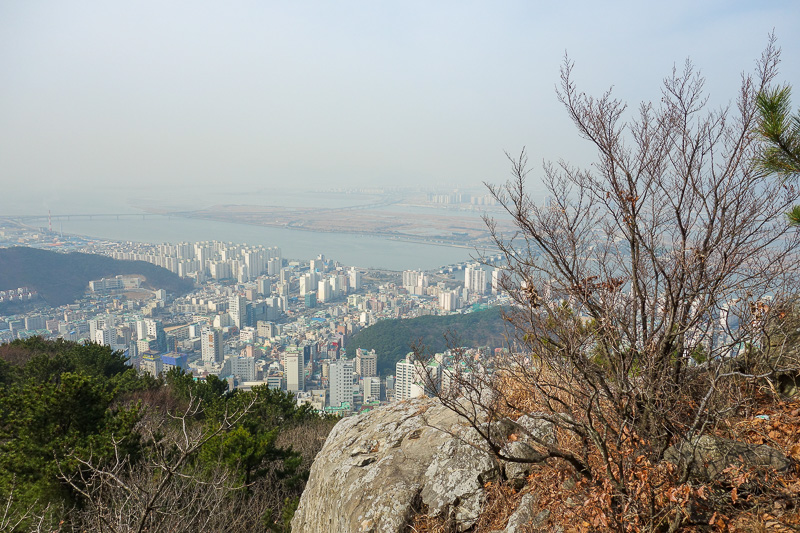 Korea-Busan-Hiking-Gudeoksan - And still getting higher. Looking west towards the area known as Gimpo.