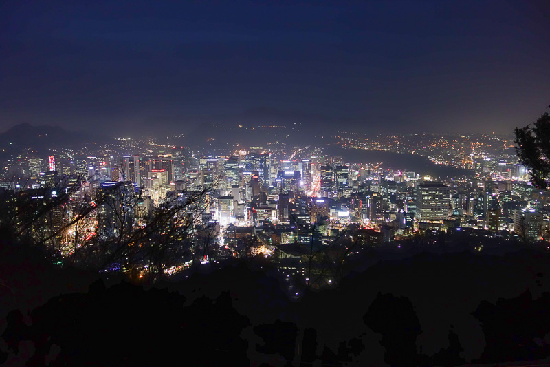 Korea-Seoul-Tower-Food-Pancake - Night view from the top. I think night view from half way down is better, stay tuned.